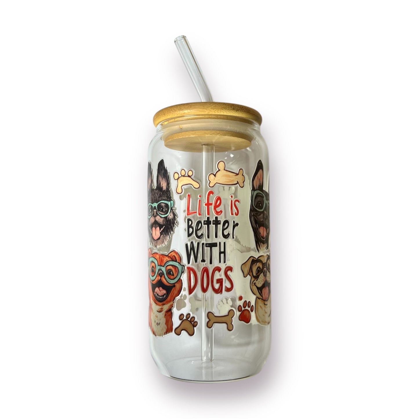 Life Is Better With Dogs drinkglas