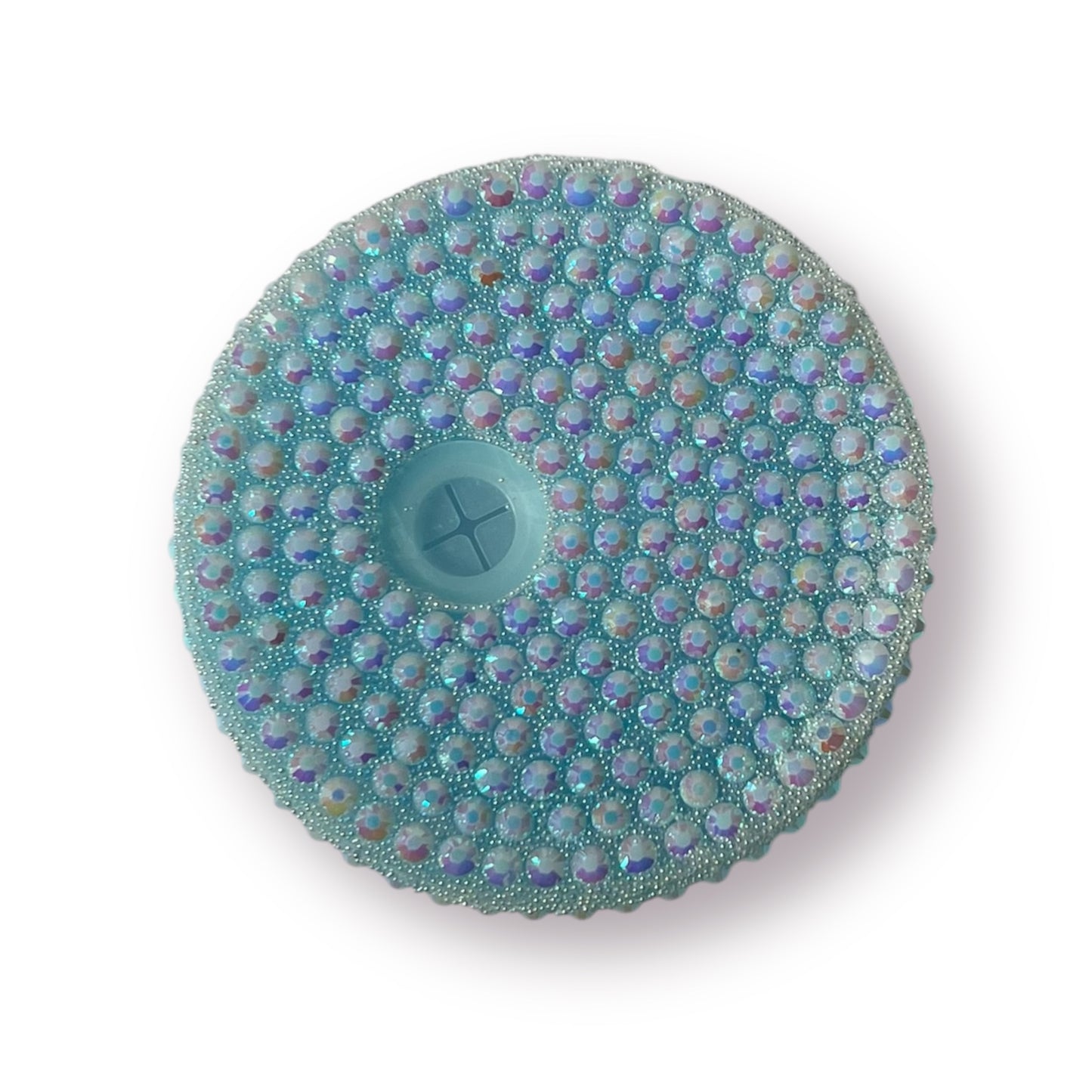 Deksel blauw met glitter