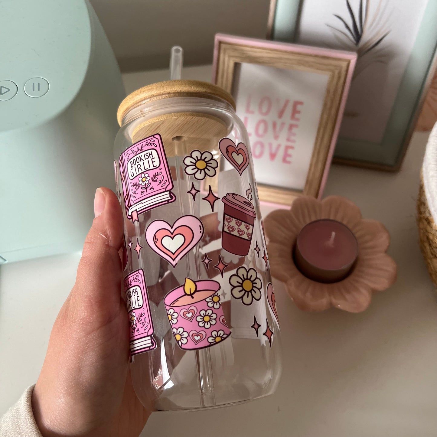 Bookish Girlie drinkglas (imperfectie)