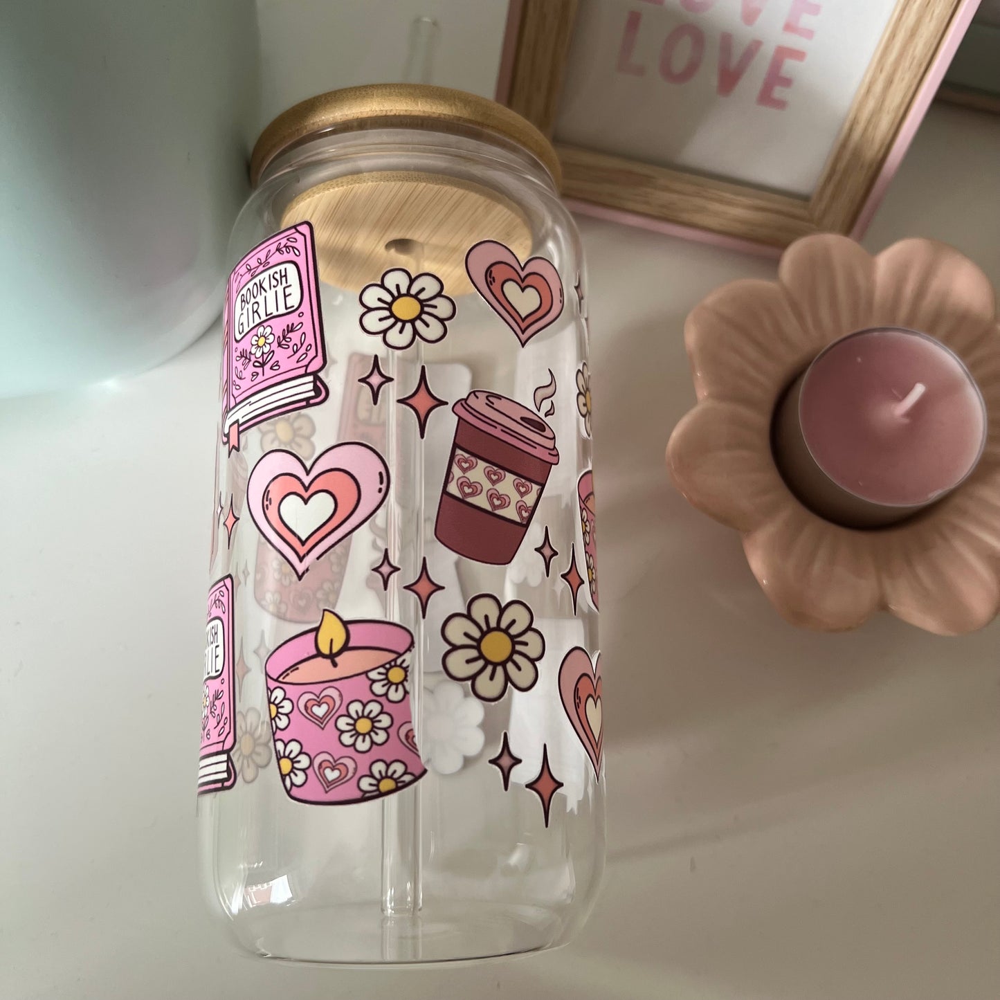 Bookish Girlie drinkglas (imperfectie)