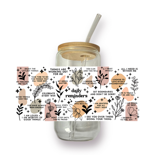 Daily Reminders drinkglas