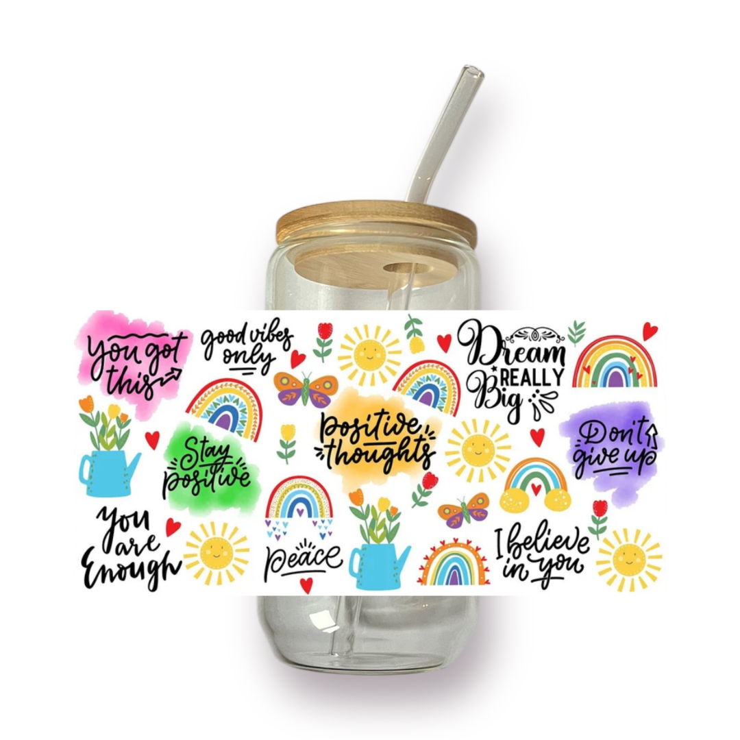 Positive Thoughts drinkglas