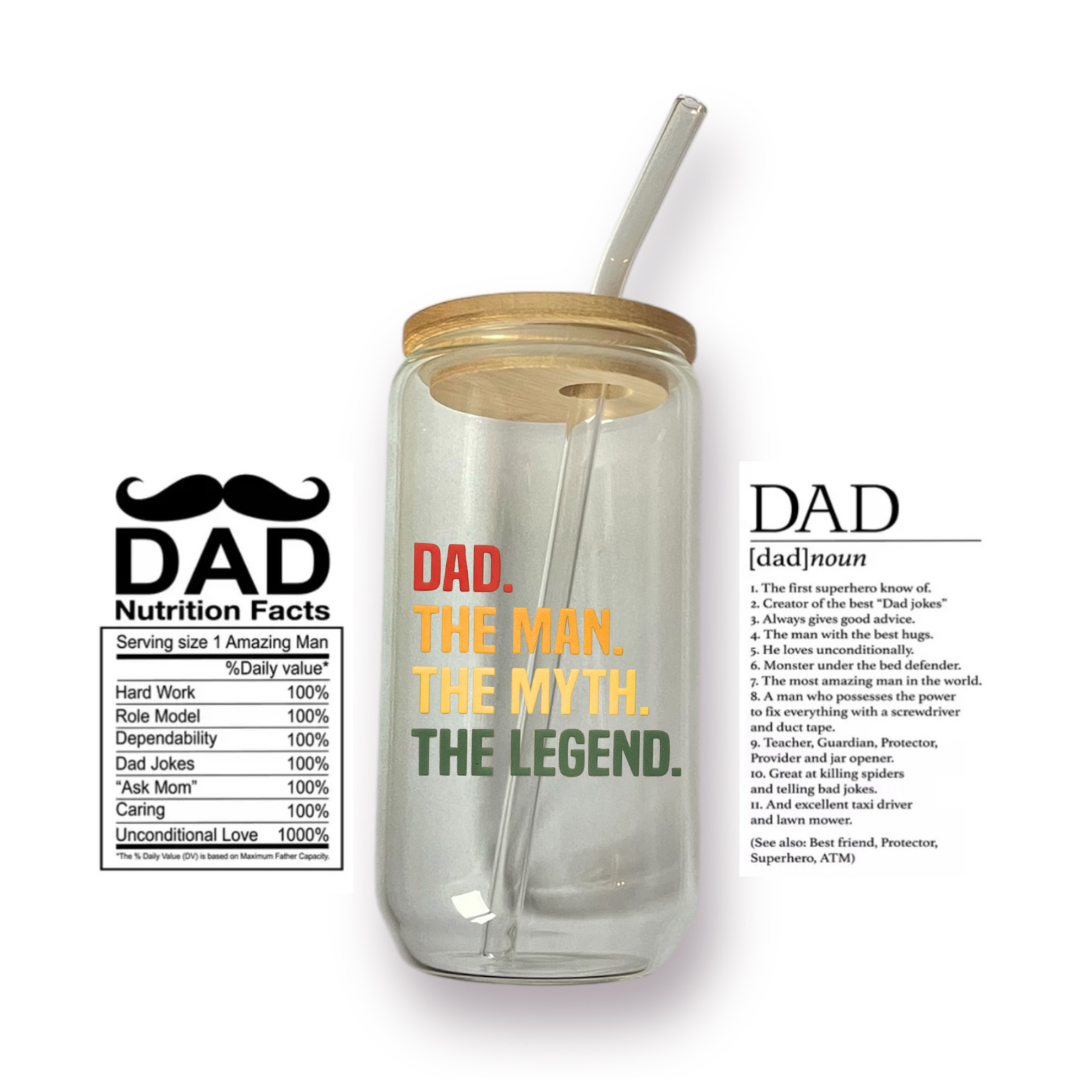 Dad Nutrition Facts drinkglas