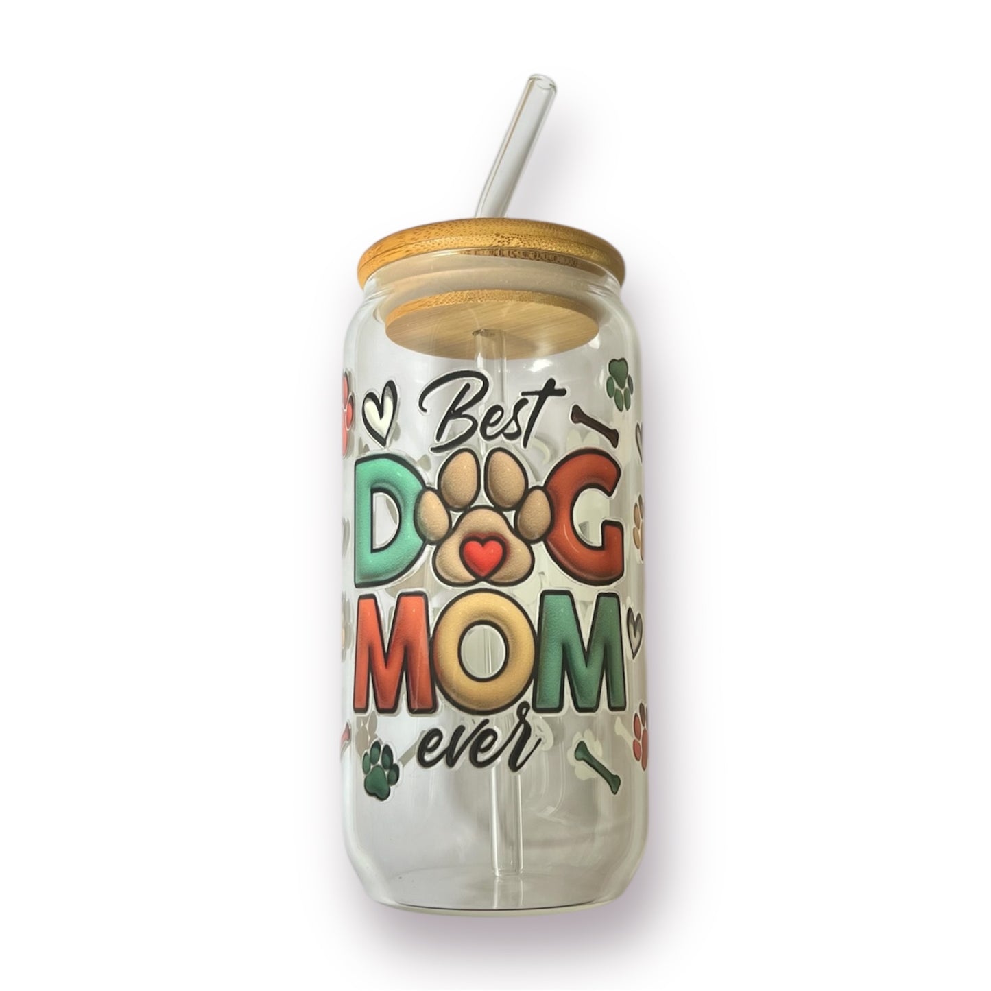 Dog Mom Red drinkglas