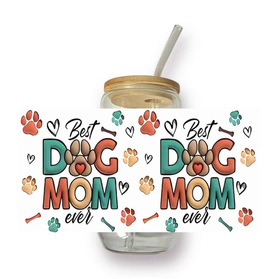 Dog Mom Red drinkglas