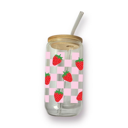 Checkered Strawberry drinkglas