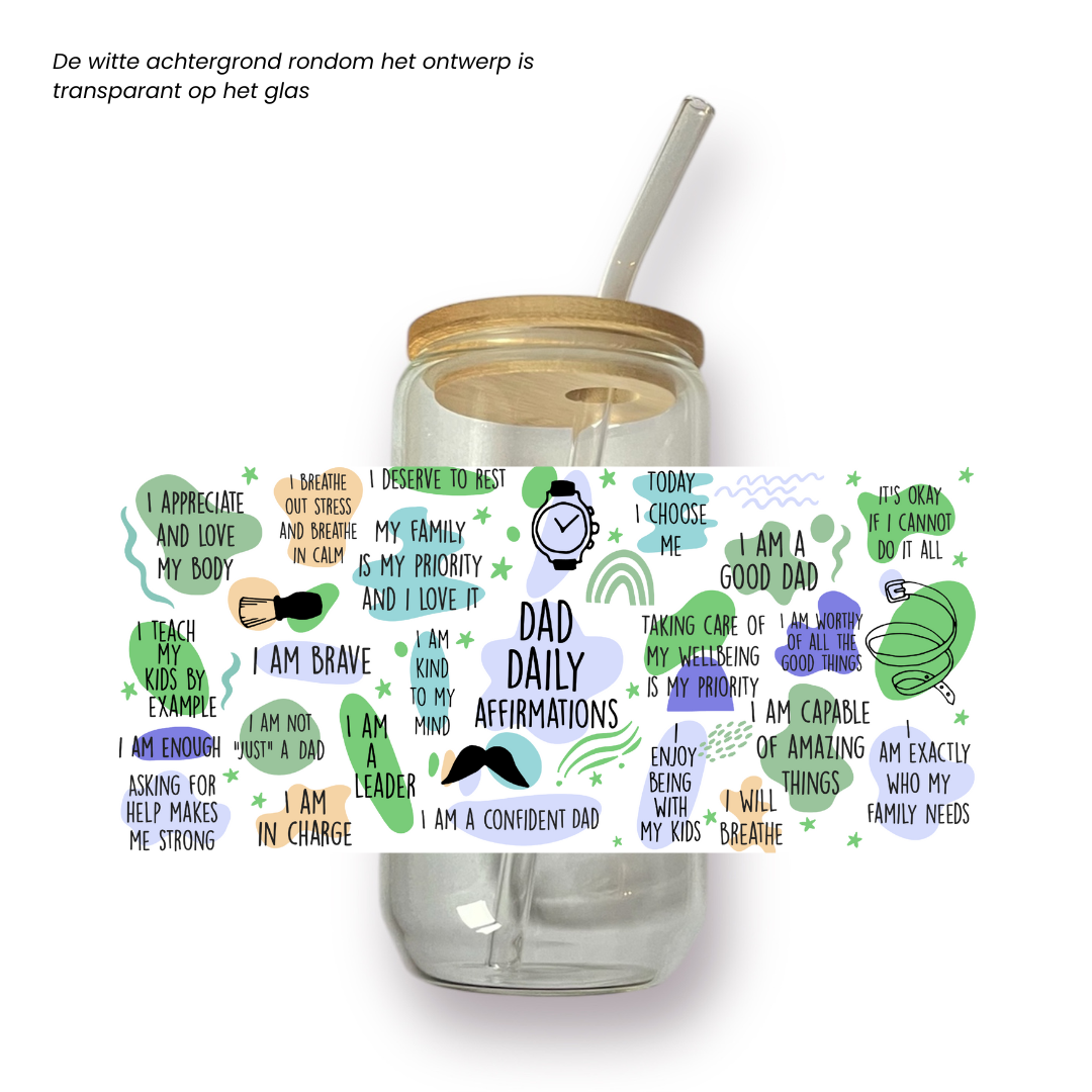 Dad Daily Affirmations drinkglas